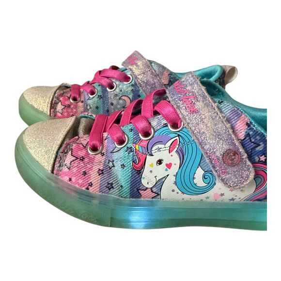 Skechers Twinkle Toes Girls Sz 13 Sneakers Light Up Soles Shoes Original Version - Picture 2 of 8